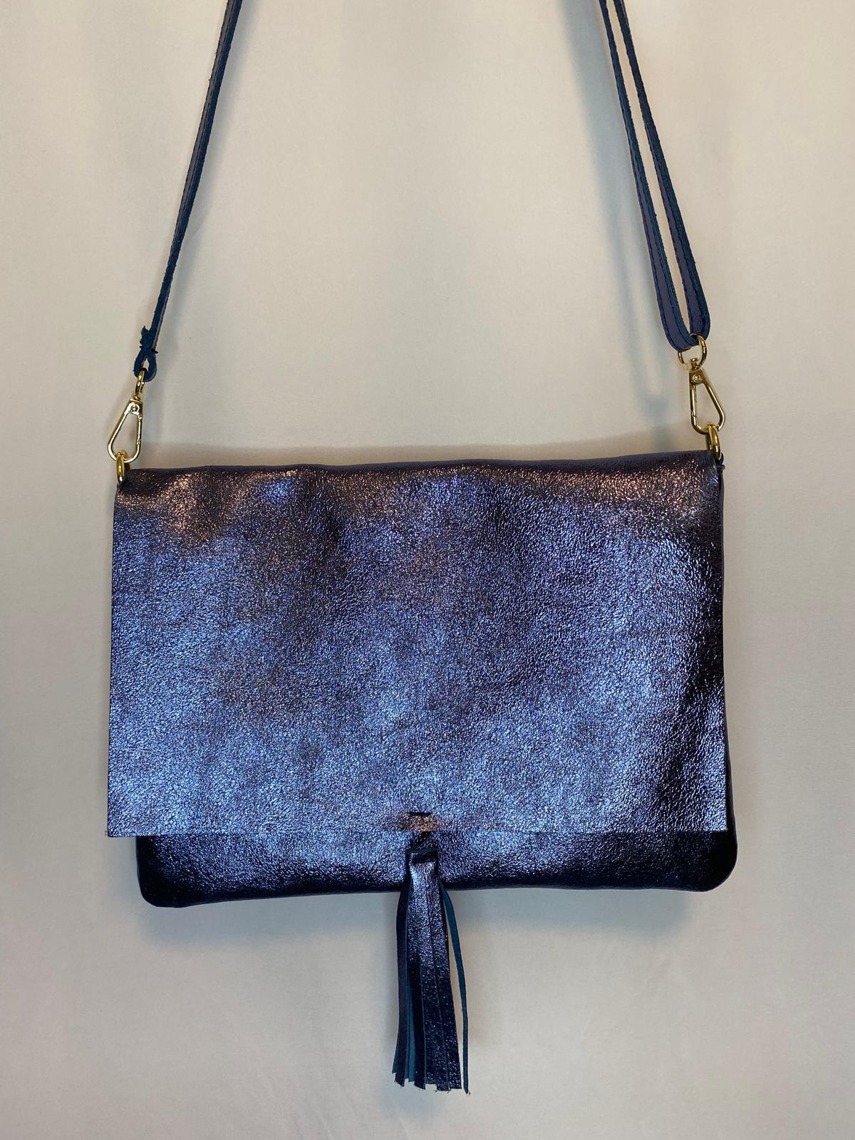 tas Luna blauw metallic